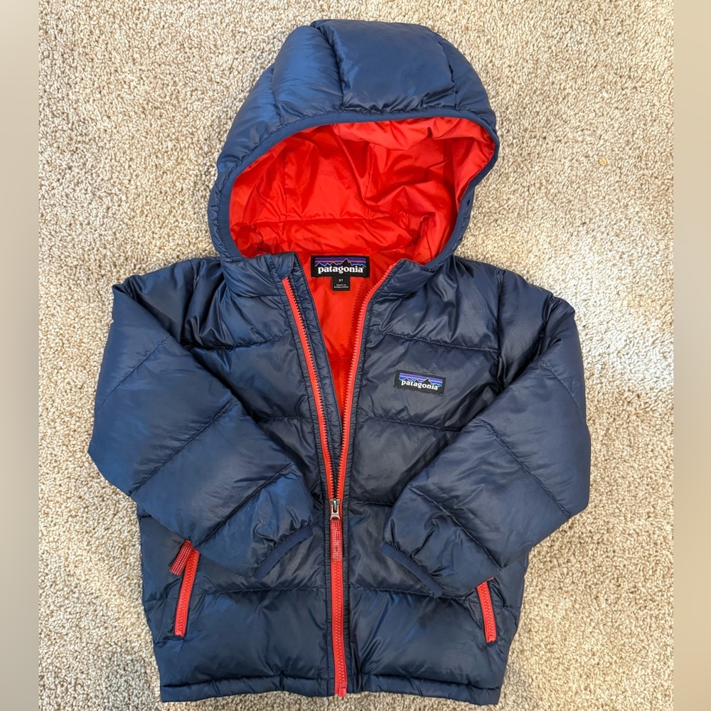 EUC Patagonia Baby Hi-Loft Down Sweater Hoody Size 3T